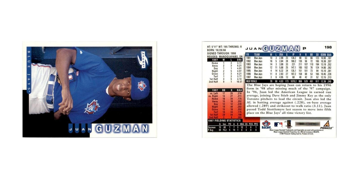 1998 Score Juan Guzman Baseball Cards #198