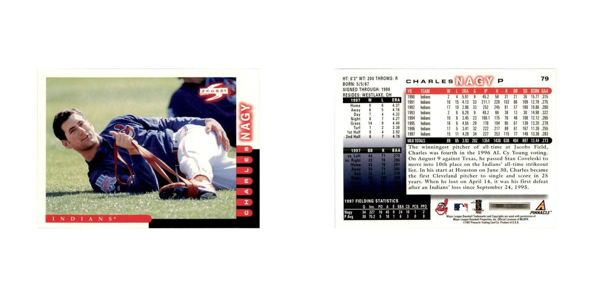1998 Score Charles Nagy Baseball Cards #79