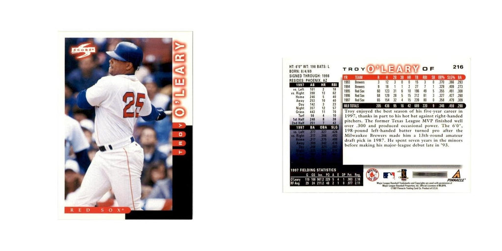 1998 Score Troy O'Leary Baseball Cards #216