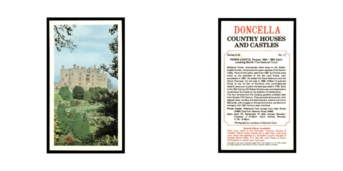 1981 Doncella Cigars Country Houses Castles Powis Castle #11