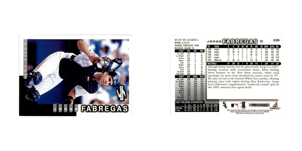 1998 Score Jorge Fabregas Baseball Cards #229