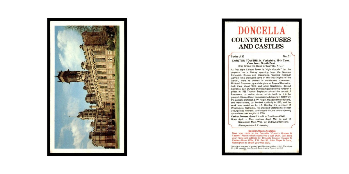 1981 Doncella Cigars Country Houses Castles Carlton Towers #31