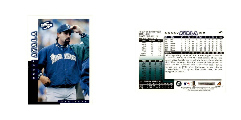 1998 Score Bobby Ayala Baseball Cards #45