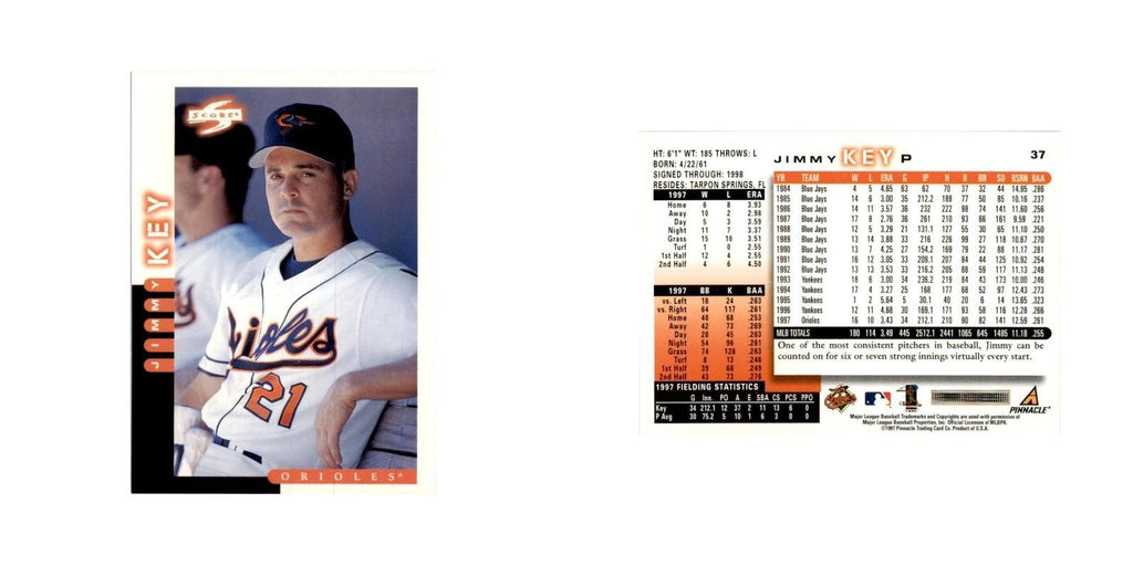 1998 Score Jimmy Key Baseball Cards #37