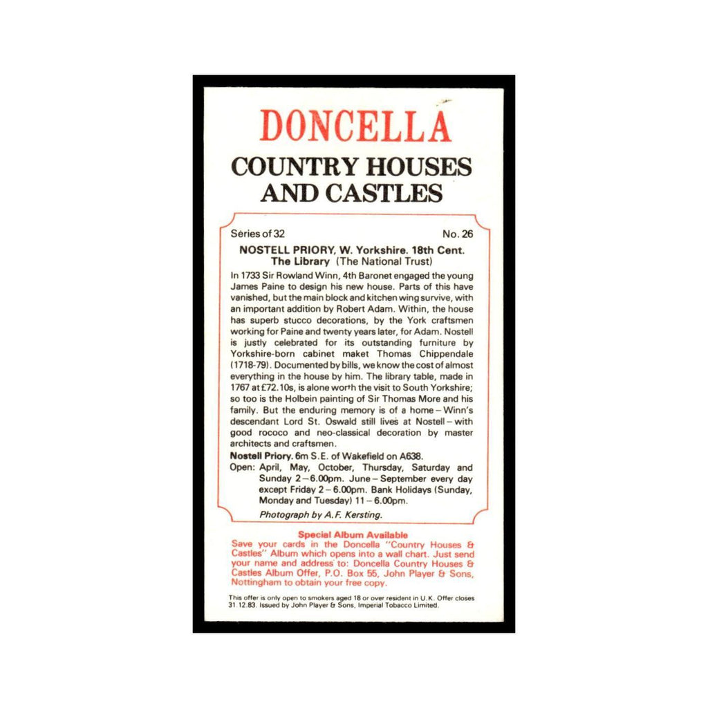 1981 Doncella Cigars Country Houses Castles Nostell Priory #26