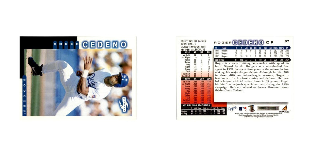 1998 Score Roger Cedeno Baseball Cards #87