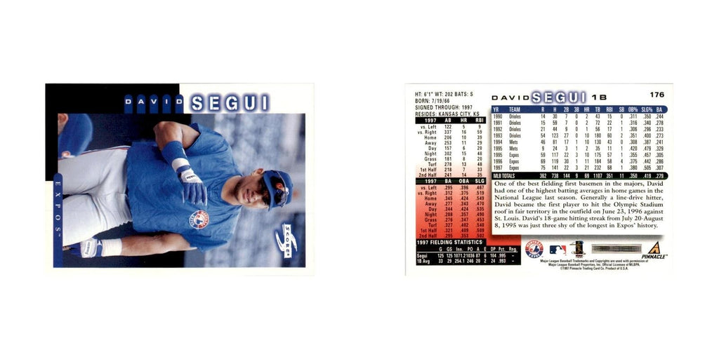 1998 Score David Segui Baseball Cards #176