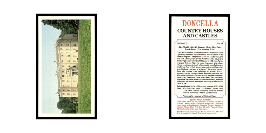 1981 Doncella Cigars Country Houses Castles Saltram House #13