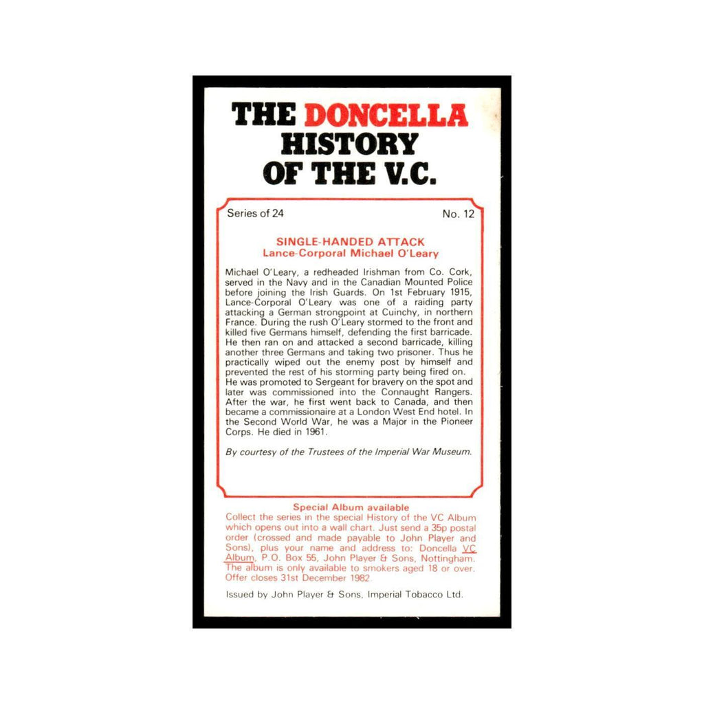 1980 Doncella Cigars History of the V.C. Single Handed Attack #12
