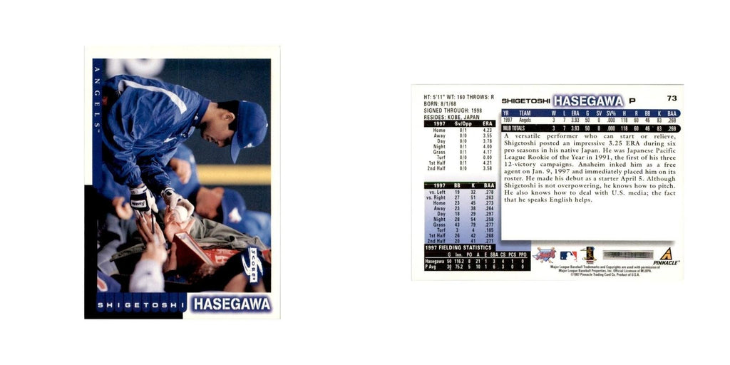 1998 Score Shigetoshi Hasegawa Baseball Cards #73