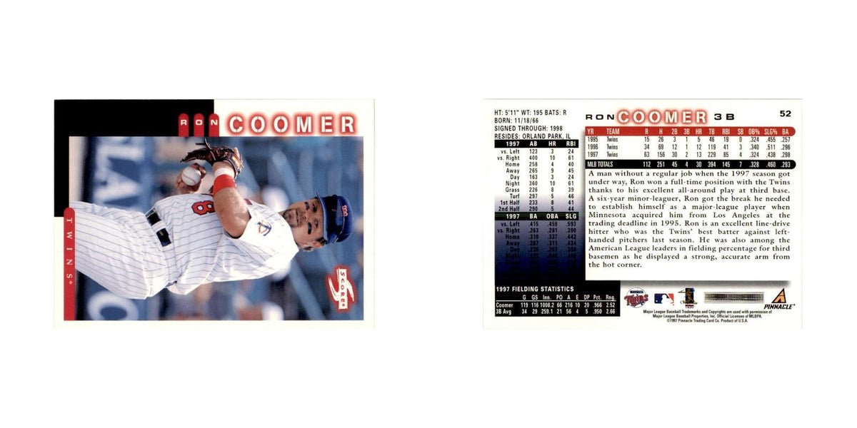 1998 Score Ron Coomer Baseball Cards #52