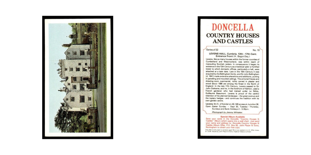 1981 Doncella Cigars Country Houses Castles Levens Hall #10