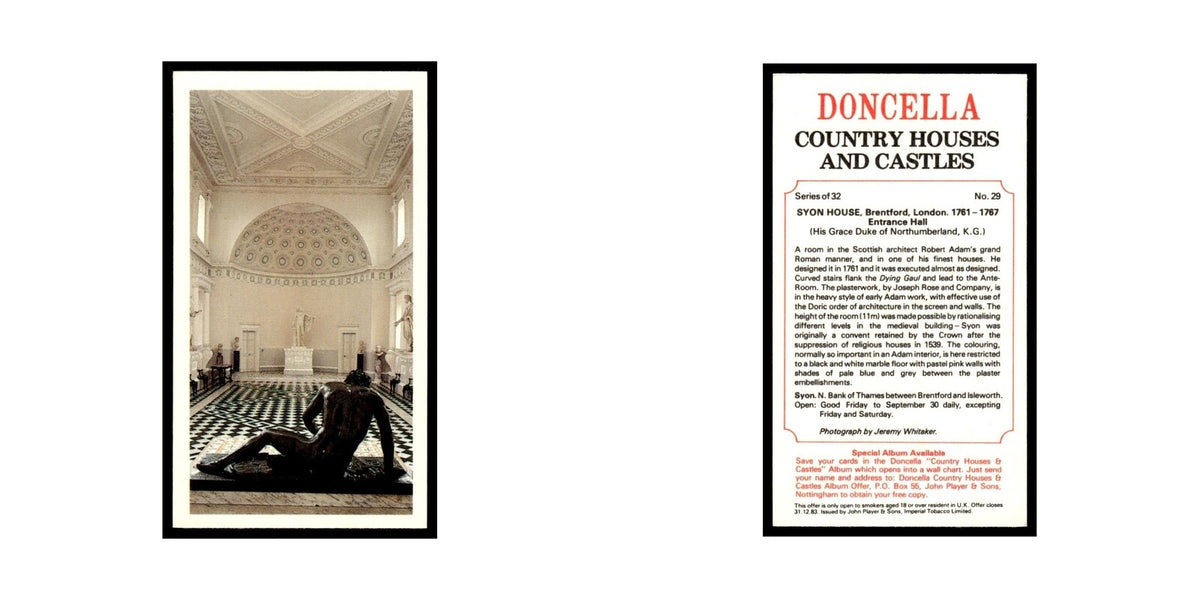 1981 Doncella Cigars Country Houses Castles Syon House #29