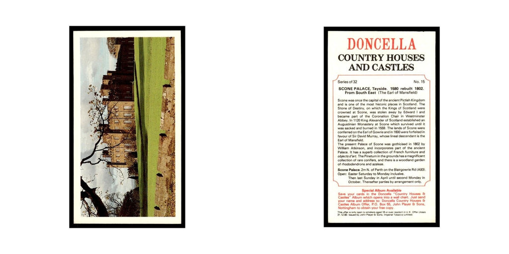 1981 Doncella Cigars Country Houses Castles Scone Palace #15