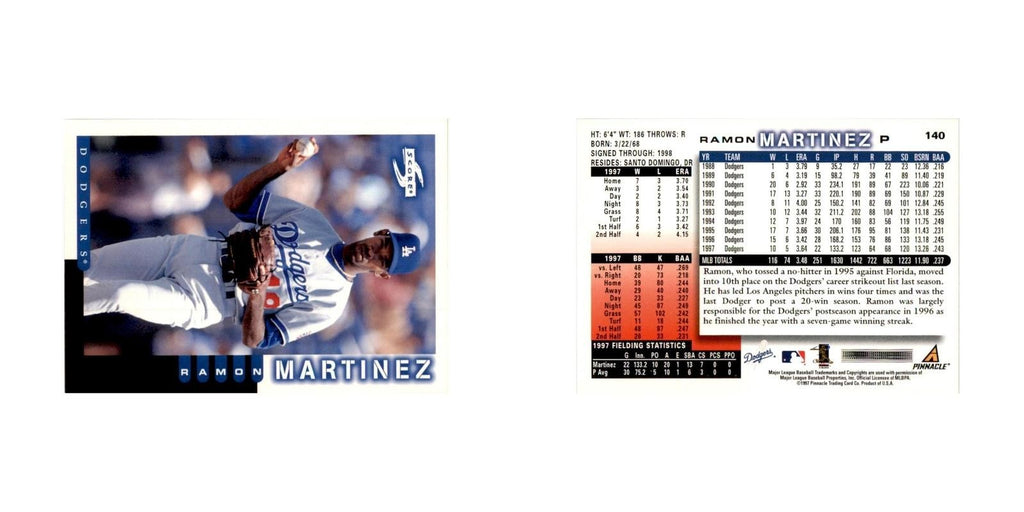 1998 Score Ramon Martinez Baseball Cards #140