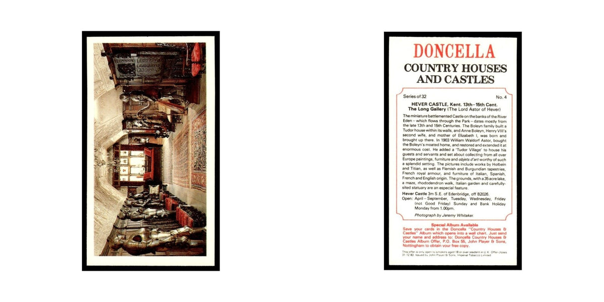 1981 Doncella Cigars Country Houses Castles Hever Castle #4