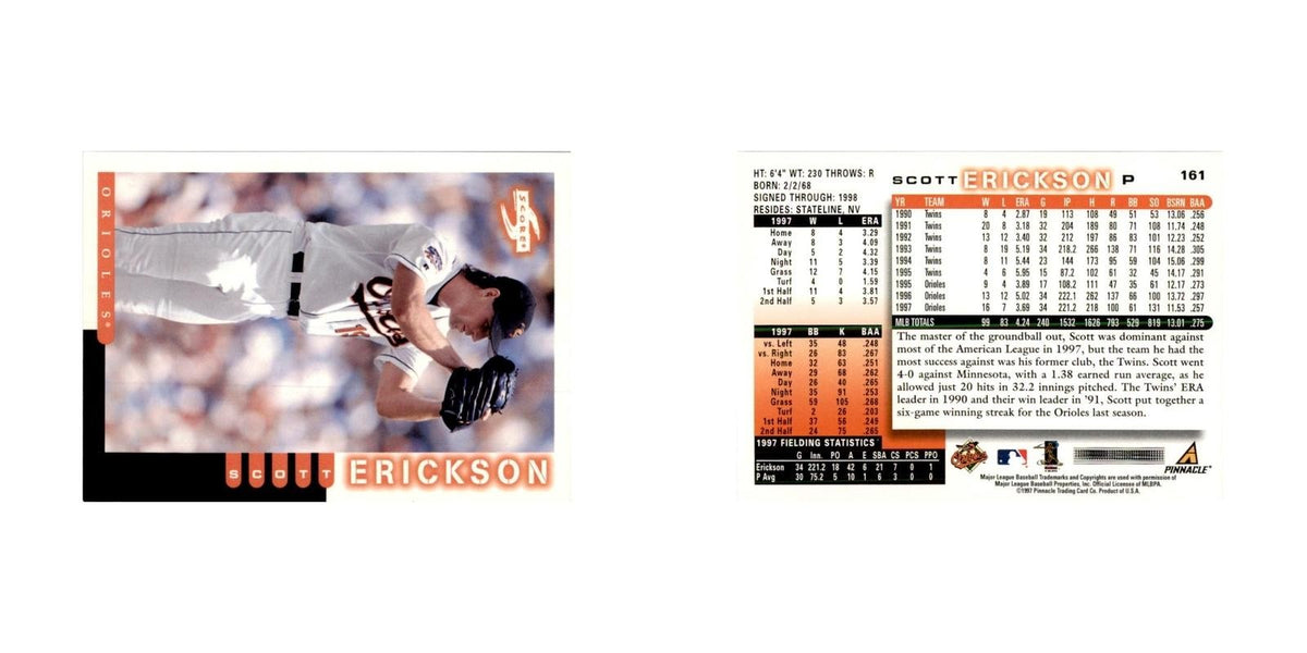 1998 Score Scott Erickson Baseball Cards #161