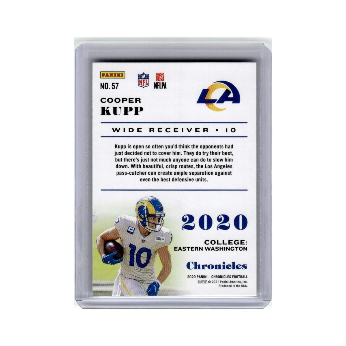 Cooper Kupp 2020 Panini Chronicles #57 Los Angeles Rams Football Card NM