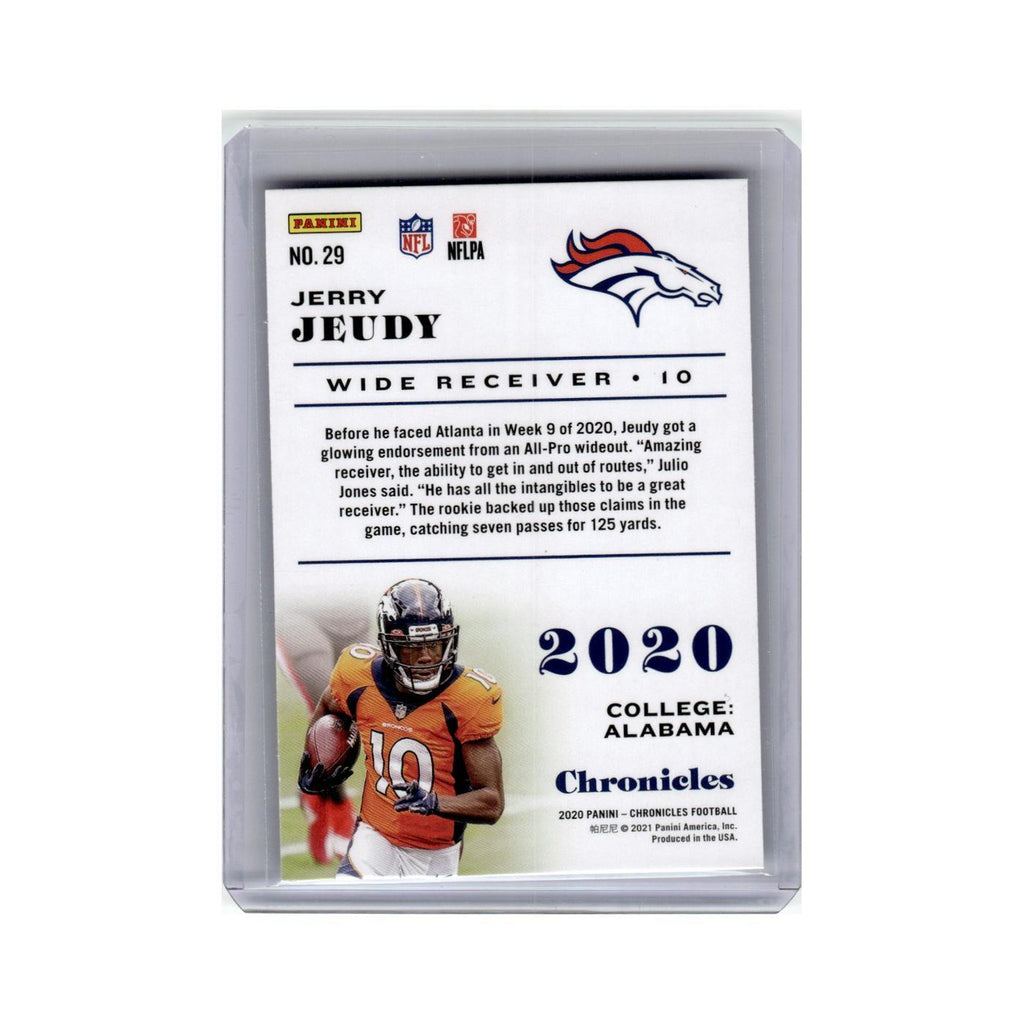 Jerry Jeudy Rookie 2020 Panini Chronicles #29 Denver Broncos Football Card NM