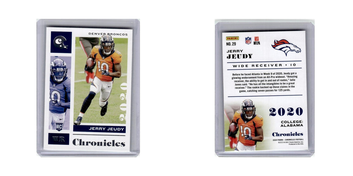 Jerry Jeudy Rookie 2020 Panini Chronicles #29 Denver Broncos Football Card NM