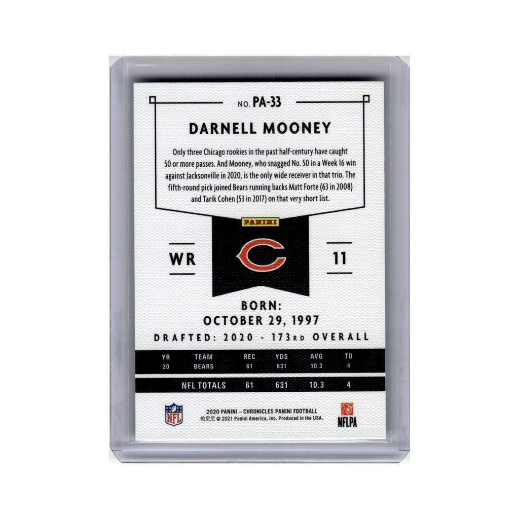 Darnell Mooney Rookie 2020 Panini Chronicles #PA-33 Chicago Bears NM