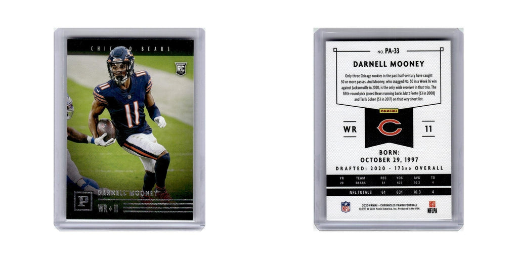 Darnell Mooney Rookie 2020 Panini Chronicles #PA-33 Chicago Bears NM