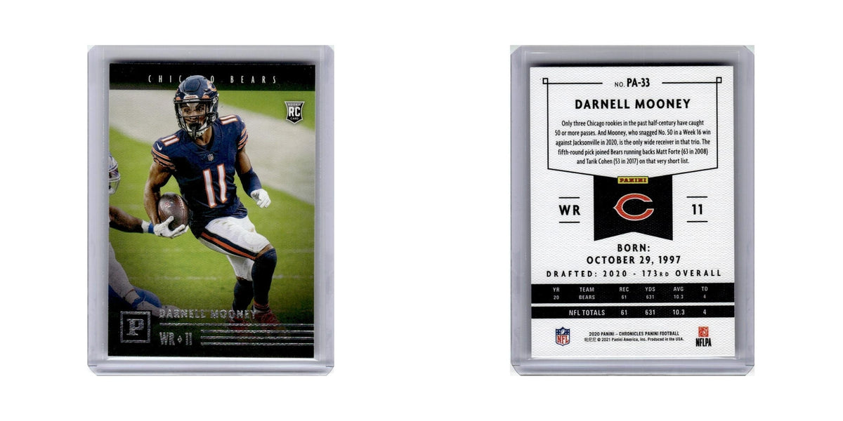 Darnell Mooney Rookie 2020 Panini Chronicles #PA-33 Chicago Bears NM