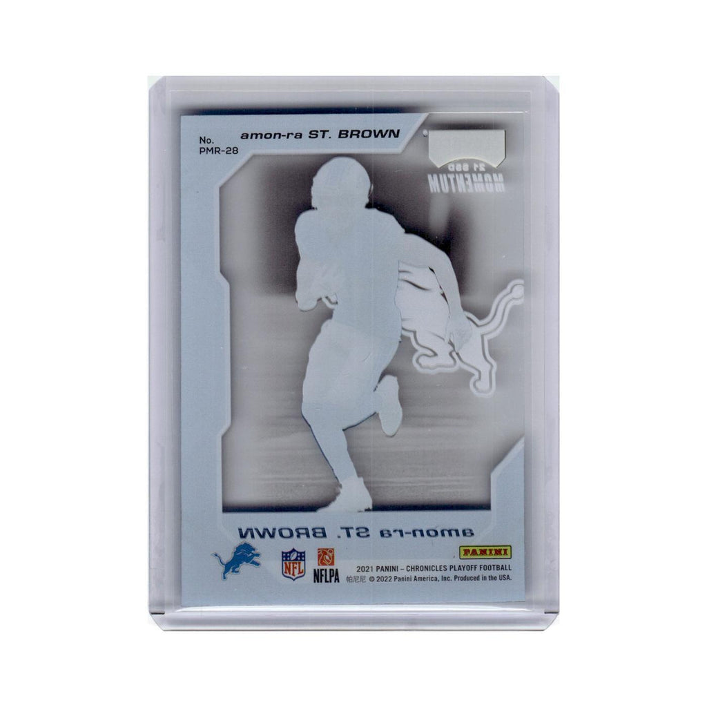 Amon-Ra St. Brown Rookie 2021 Panini Chronicles Playoff Momentum #PMR-28 NM