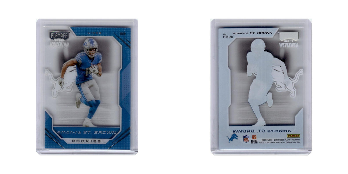 Amon-Ra St. Brown Rookie 2021 Panini Chronicles Playoff Momentum #PMR-28 NM