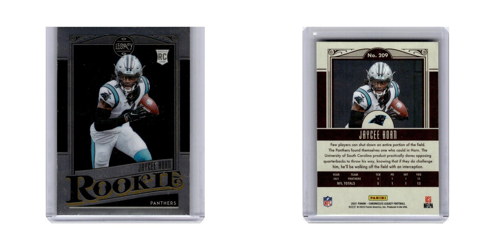Jaycee Horn Rookie 2021 Panini Chronicles Legacy #209 Carolina Panthers NM