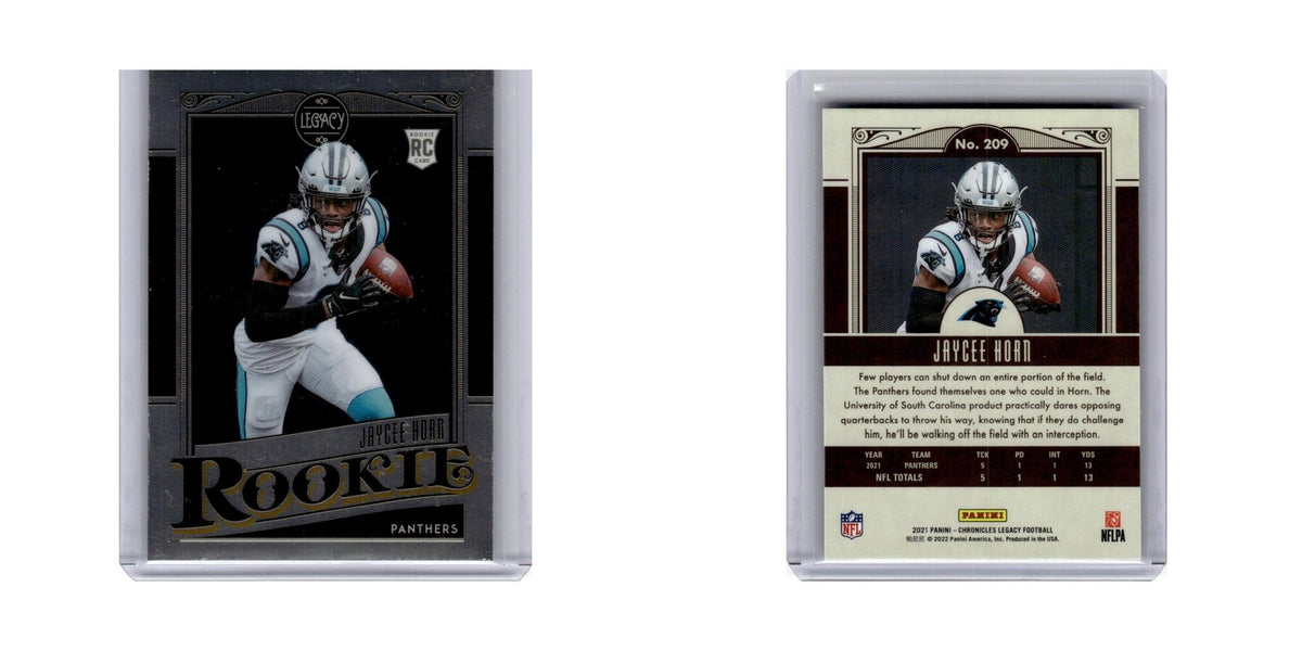 Jaycee Horn Rookie 2021 Panini Chronicles Legacy #209 Carolina Panthers NM