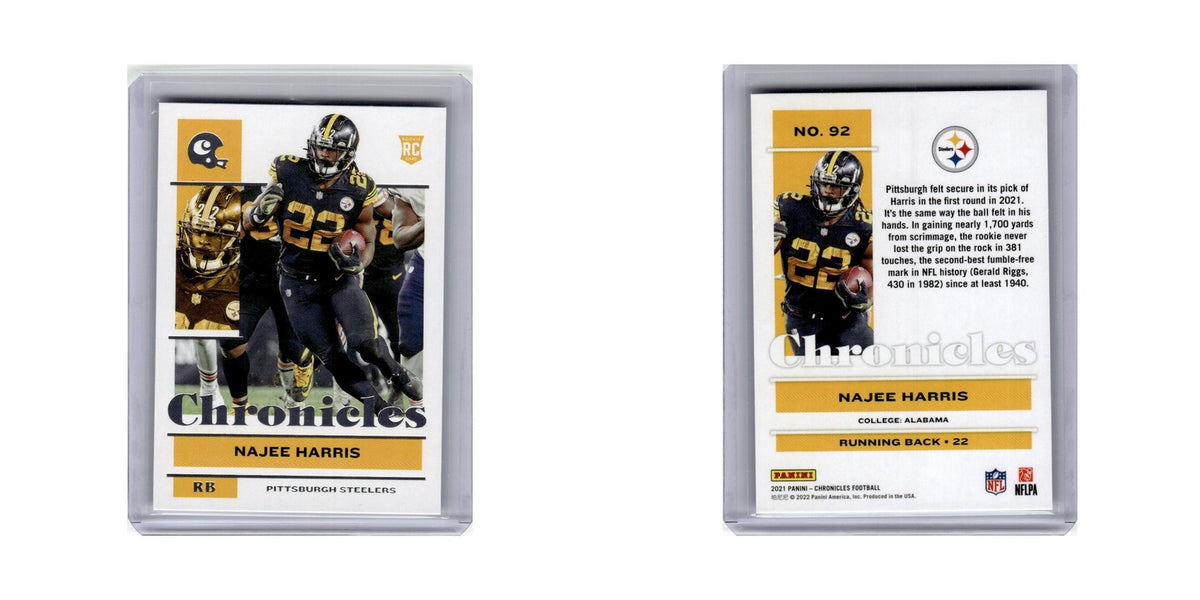 Najee Harris Rookie 2021 Panini Chronicles #92 Pittsburgh Steelers NM