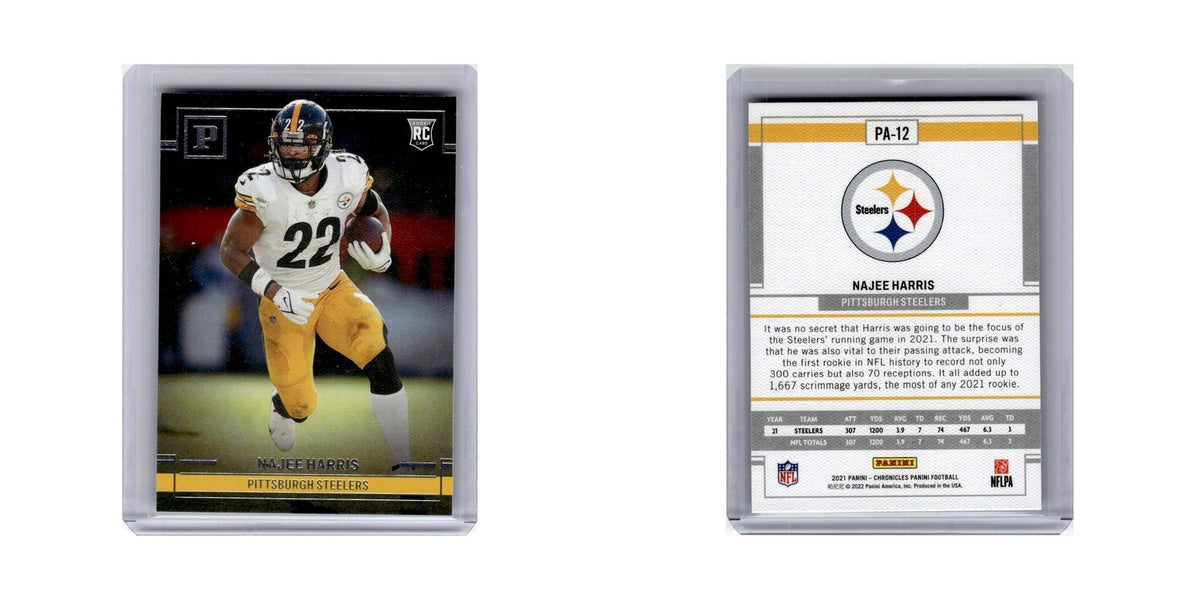 Najee Harris Rookie 2021 Panini Chronicles #PA-12 Pittsburgh Steelers NM