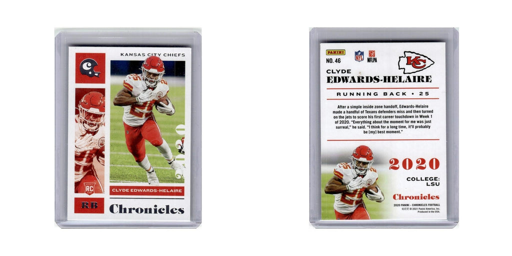 Clyde Edwards-Helaire Rookie 2020 Panini Chronicles #46 Kansas City Chiefs NM