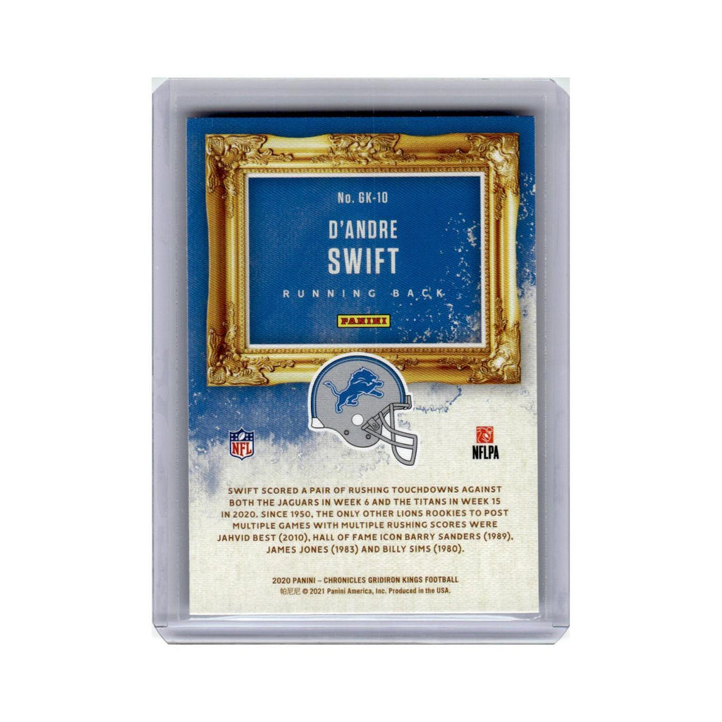 D'Andre Swift Rookie 2020 Panini Chronicles Gridiron Kings #GK-10 Lions NM
