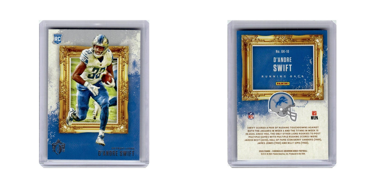 D'Andre Swift Rookie 2020 Panini Chronicles Gridiron Kings #GK-10 Lions NM