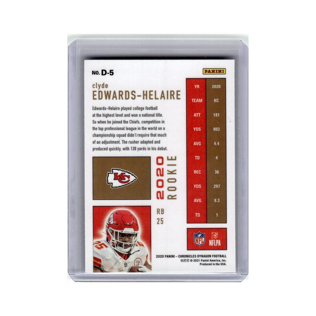 Clyde Edwards-Helaire Rookie 2020 Panini Chronicles Dynagon #D-5 Chiefs NM