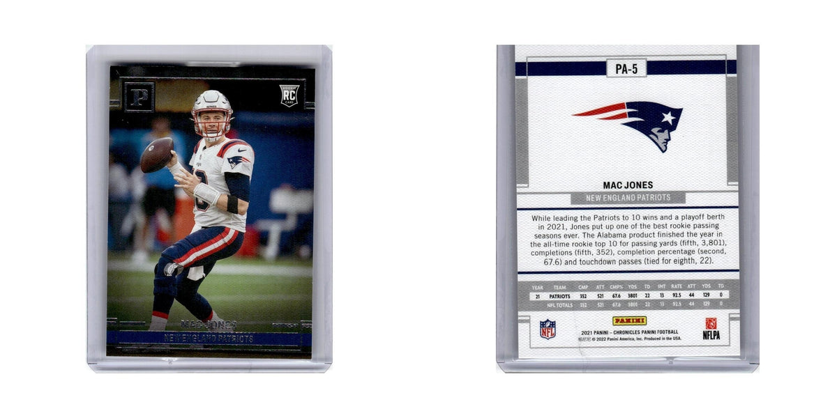 Mac Jones Rookie 2021 Panini Chronicles #PA-5 New England Patriots NM