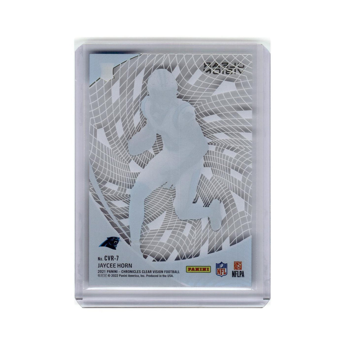 Jaycee Horn Rookie 2021 Panini Chronicles Clear Vision #CVR-7 Panthers NM
