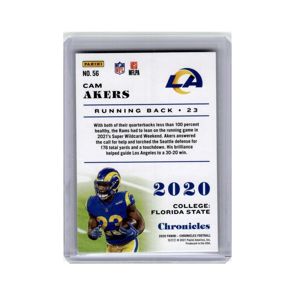 Cam Akers Rookie 2020 Panini Chronicles #56 Los Angeles Rams Football Card NM