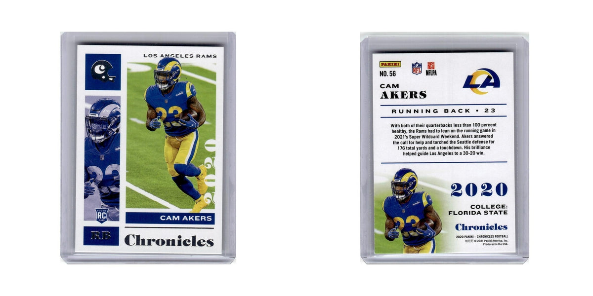 Cam Akers Rookie 2020 Panini Chronicles #56 Los Angeles Rams Football Card NM