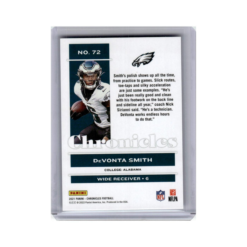DeVonta Smith Rookie 2021 Panini Chronicles #72 Philadelphia Eagles NM