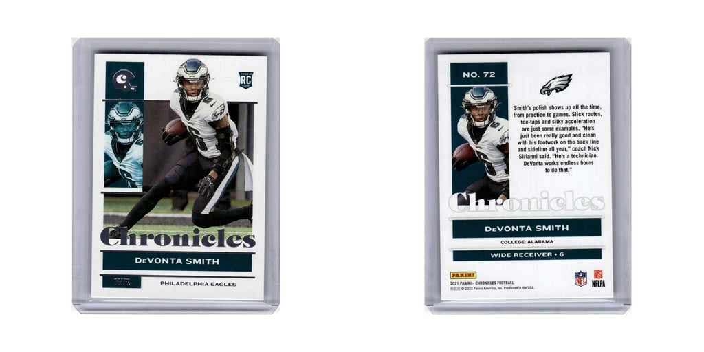 DeVonta Smith Rookie 2021 Panini Chronicles #72 Philadelphia Eagles NM