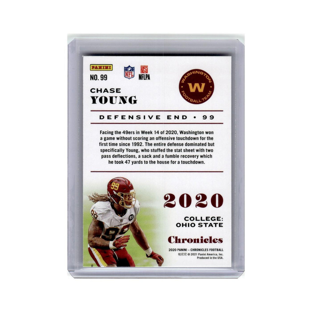 Chase Young Rookie 2020 Panini Chronicles #99 Washington Football Card NM