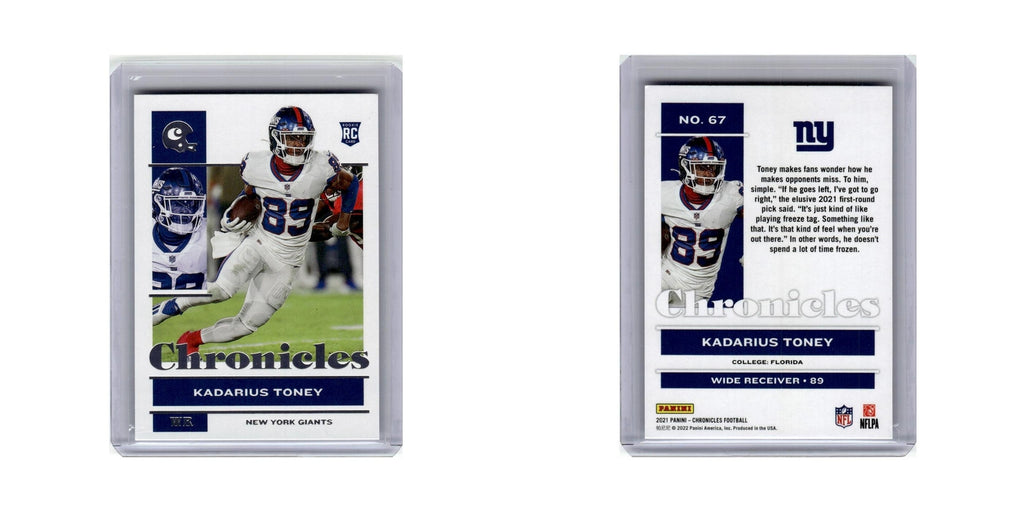 Kadarius Toney Rookie 2021 Panini Chronicles #67 New York Giants NM