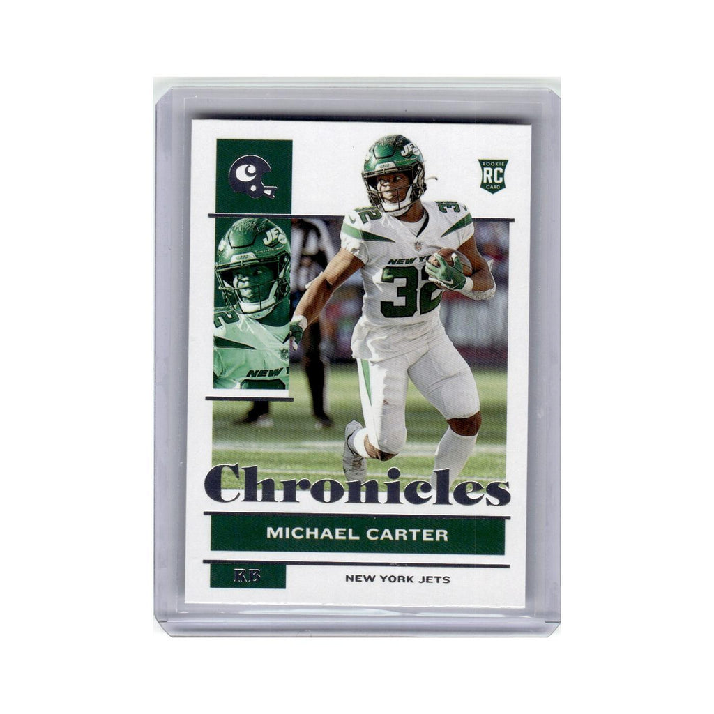 Michael Carter Rookie 2021 Panini Chronicles #87 New York Jets Football Card NM