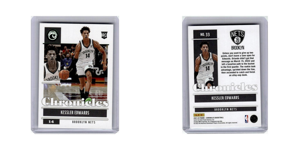 Kessler Edwards Rookie 2021 Panini Chronicles #33 Brooklyn Nets NM