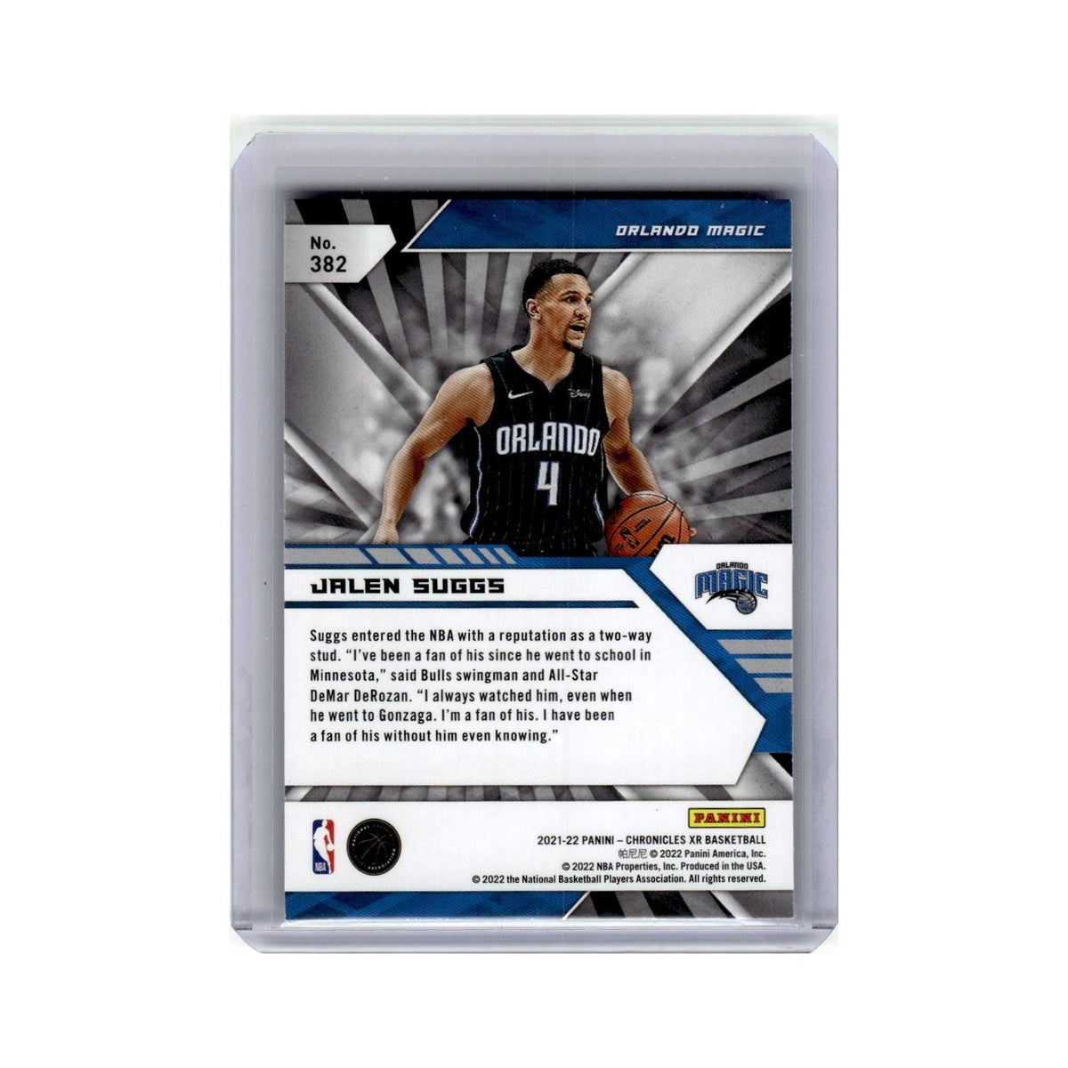 Jalen Suggs Rookie 2021 Panini Chronicles Xr #382 Orlando Magic NM