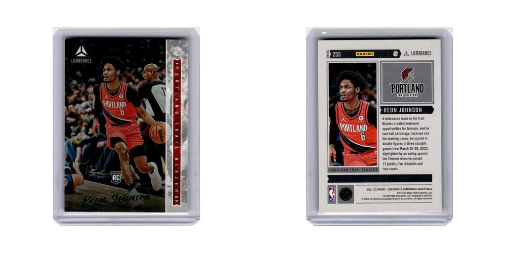 Keon Johnson Rookie 2021 Panini Chronicles Luminance #255 Blazers NM