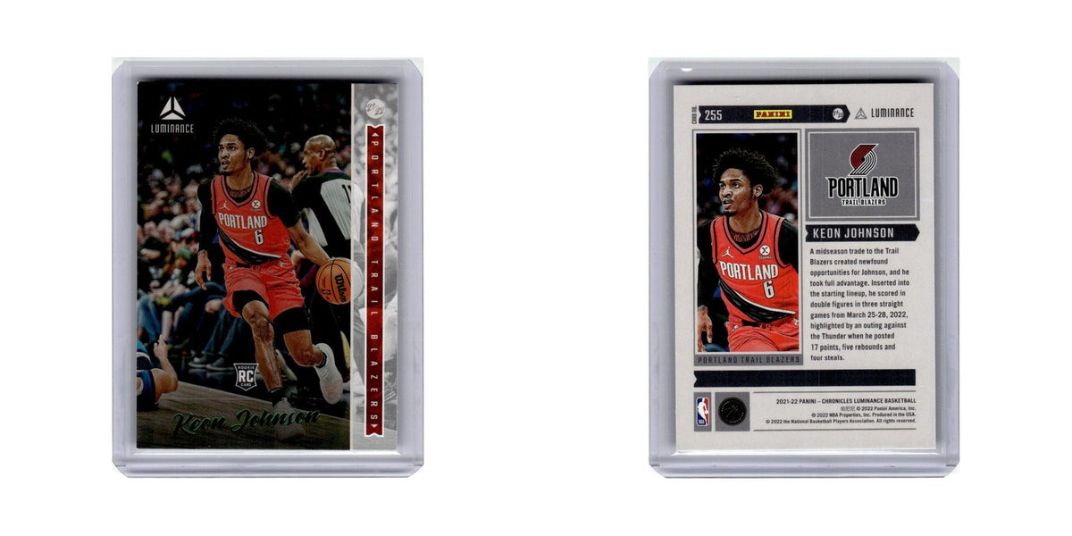Keon Johnson Rookie 2021 Panini Chronicles Luminance #255 Blazers NM